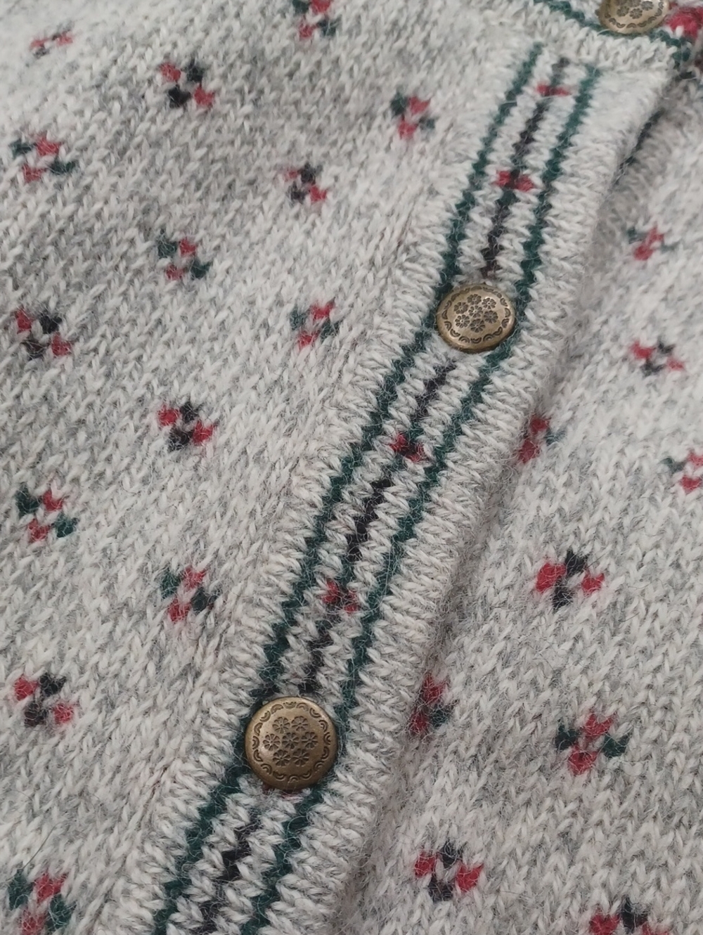 Vintage Eddie Bauer Wool Blend Cardigan Sweater - Picture 2 of 5